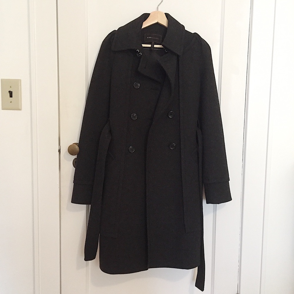 BCBG MaxAzria Charcoal Grey Wool/Cashmere Coat